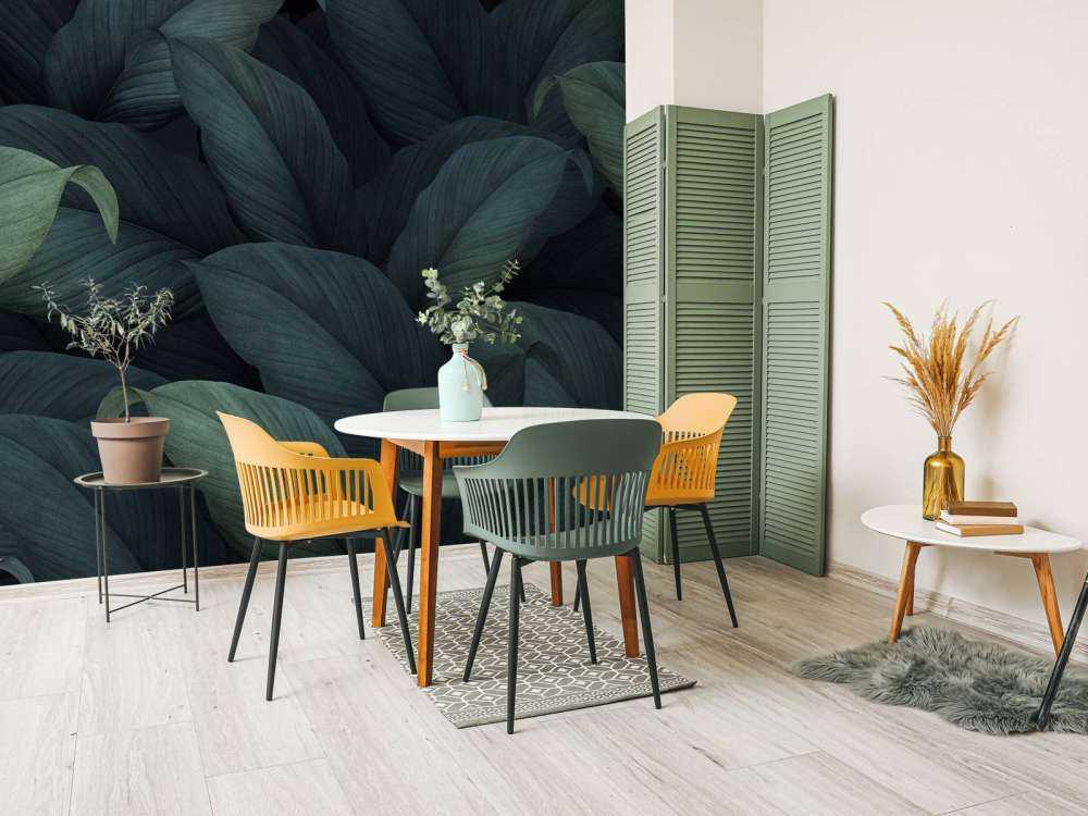 Tropical green leaves