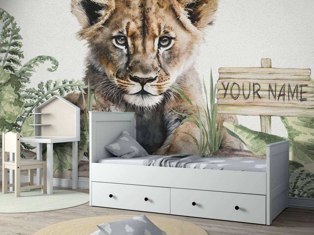 Young lion in the jungle