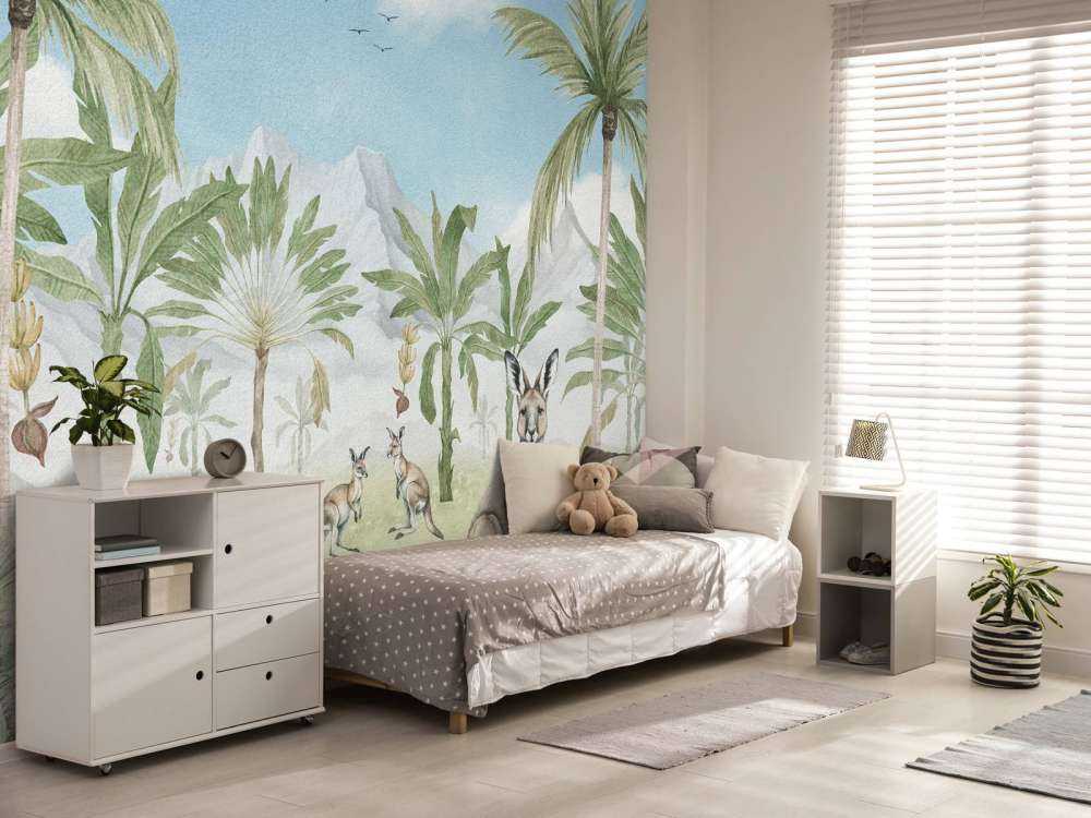 Kangaroo landscape in colour