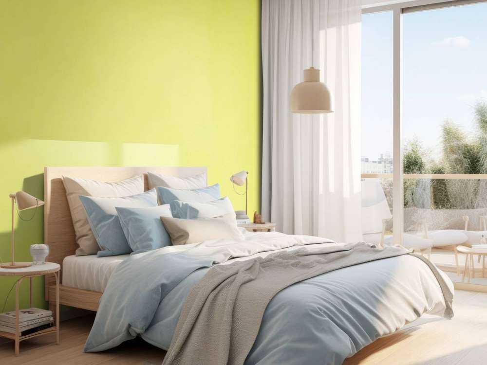 Lime yellow concrete