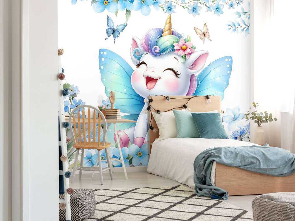 Happy Fairies Unicorn and Flowers