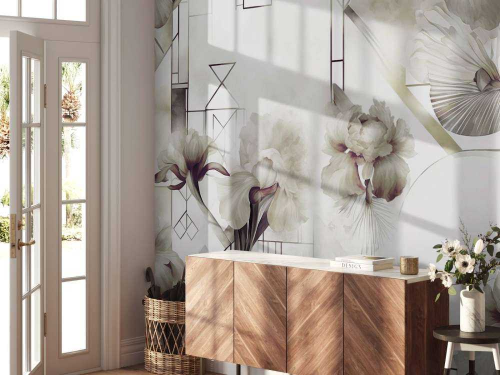 Watercolor Geometry Green