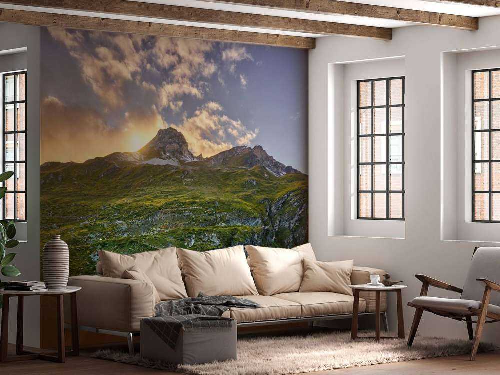 Sunset at a reservoir