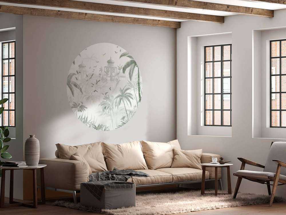 Oriental Garden at Dawn, green