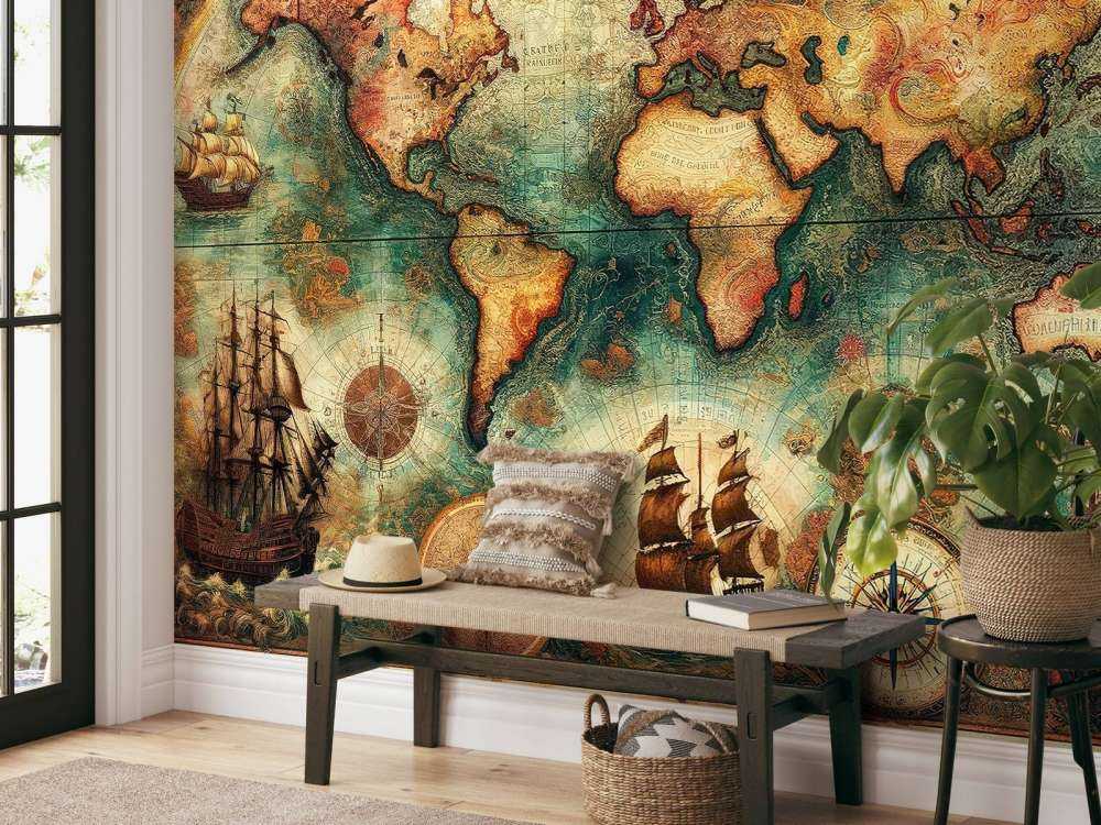 Vintage Historical World Map