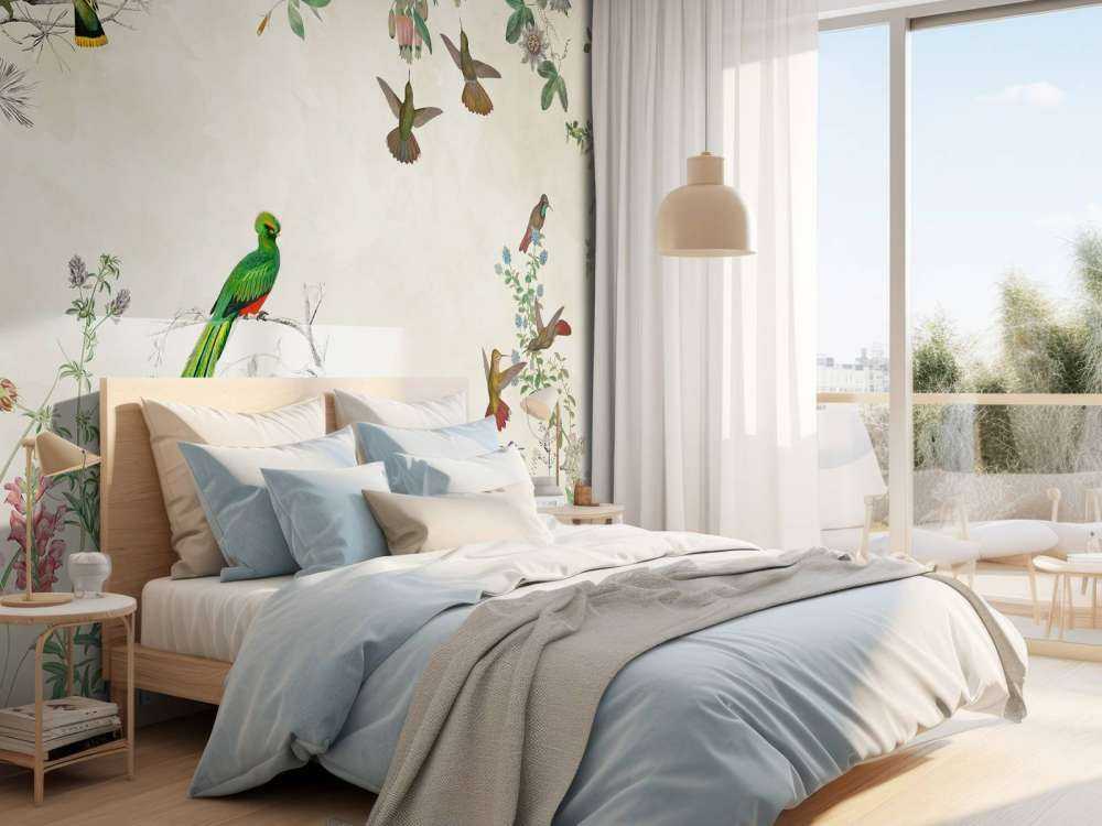 Fields of Colorful Birds