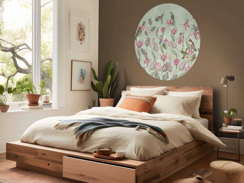 Spring Hummingbird Symphony - Mint Green Harmony