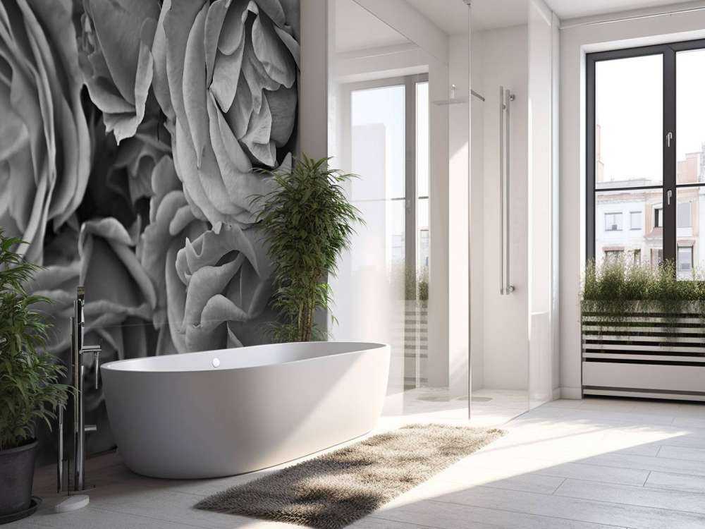 Roses black and white