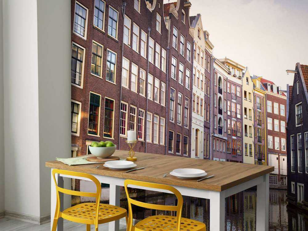 Amsterdam houses on the canal