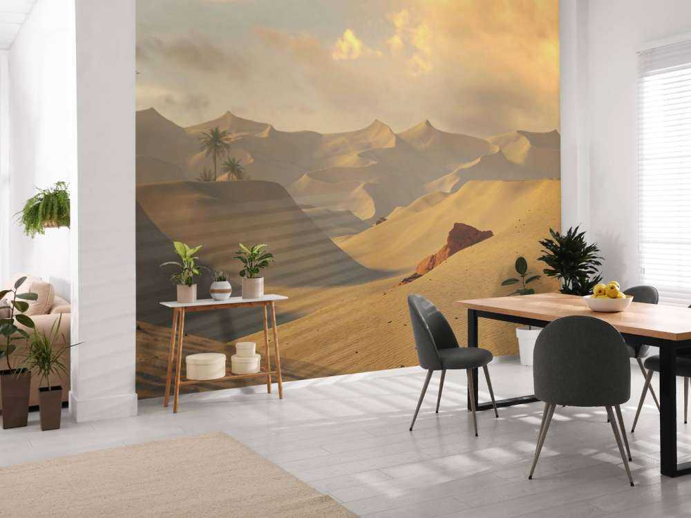 Golden hour in the desert