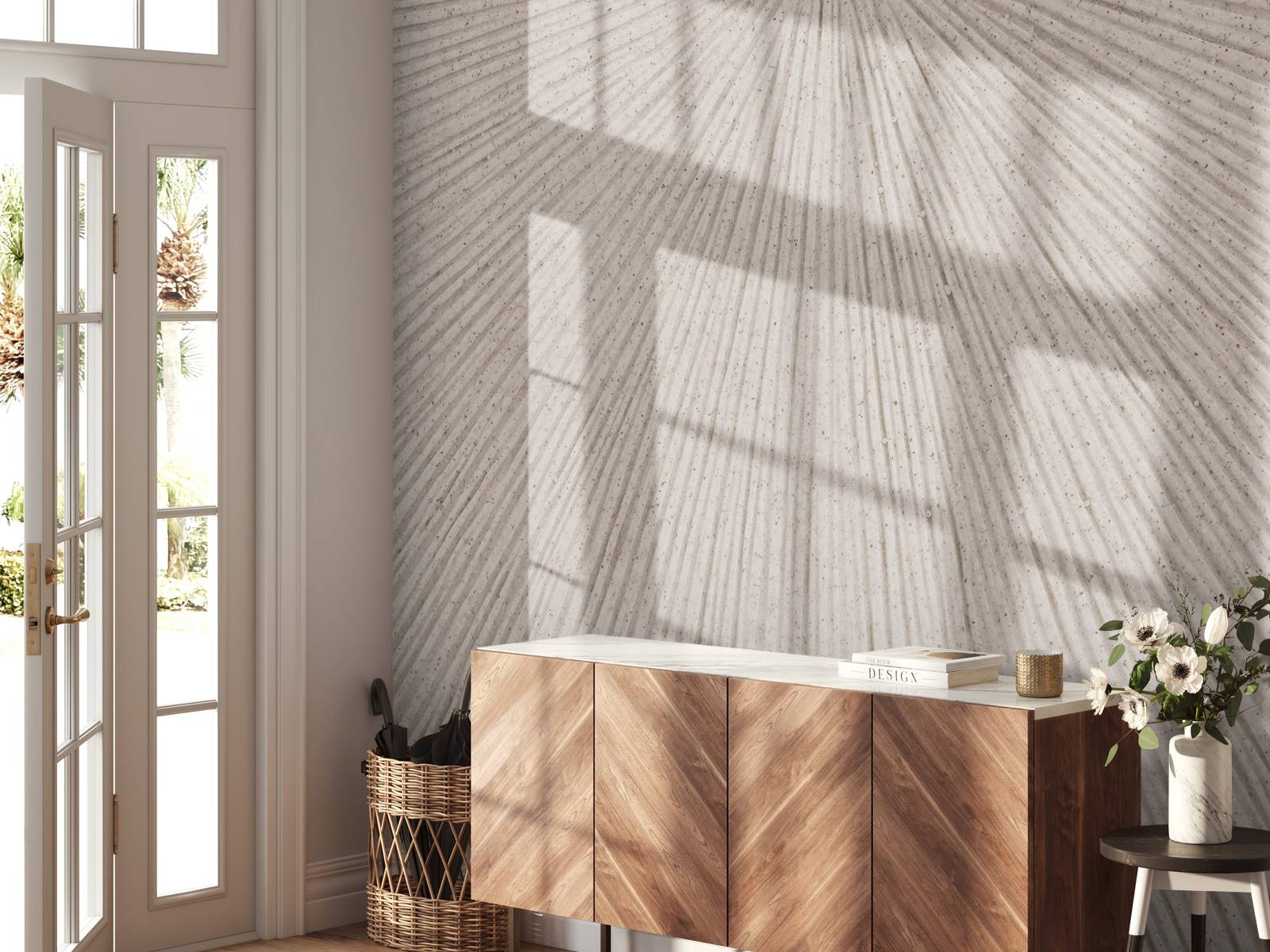 Structure with lines in linen brown