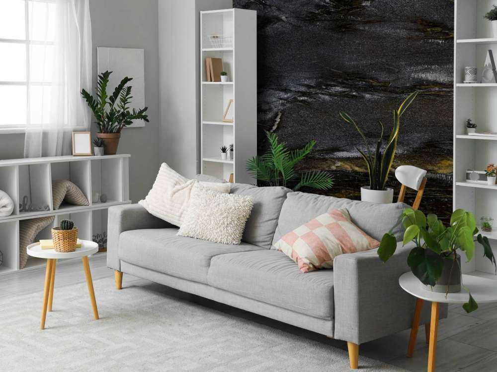 Dark marble with fine lines