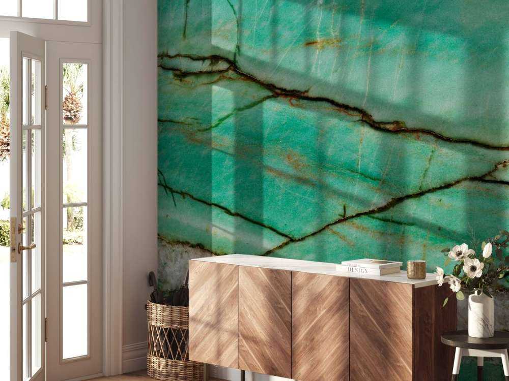 Close-up green marble