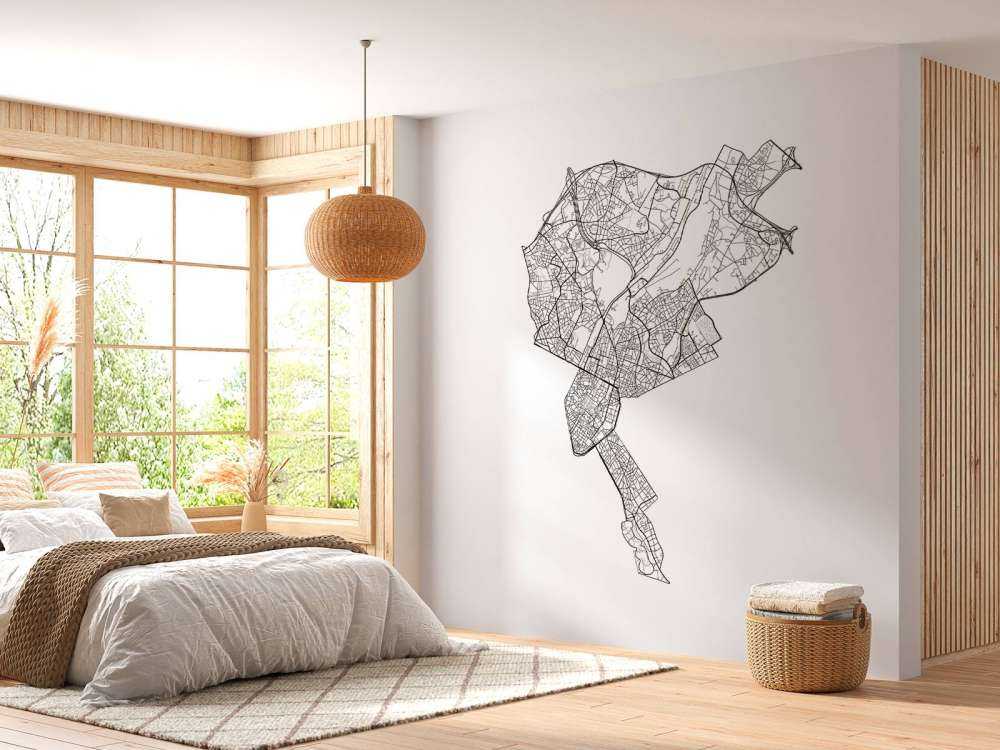 Map of Brussels, white 