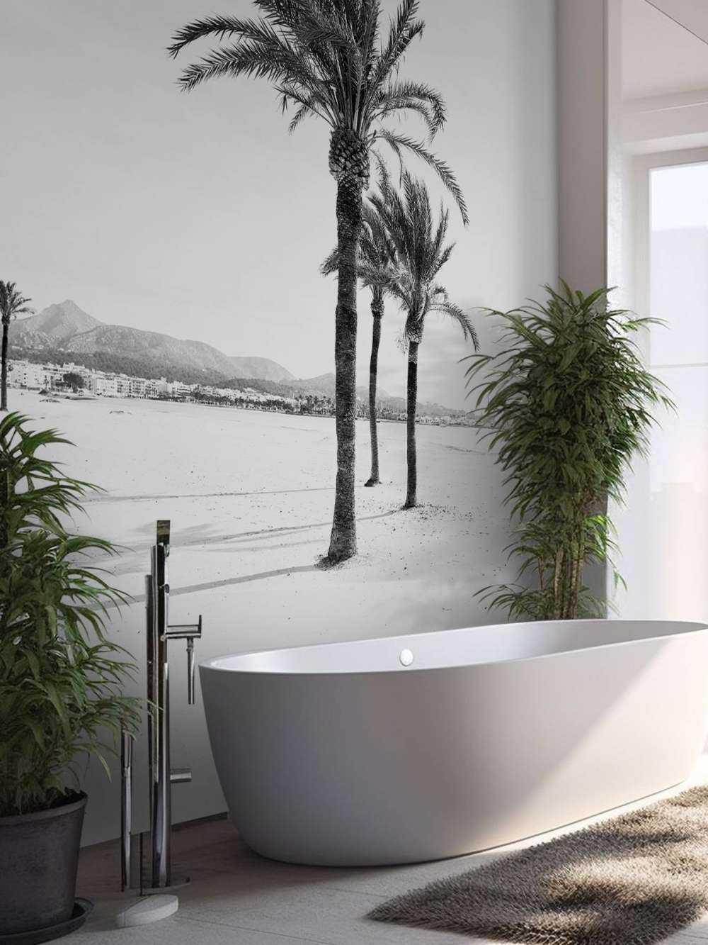 Palm trees together