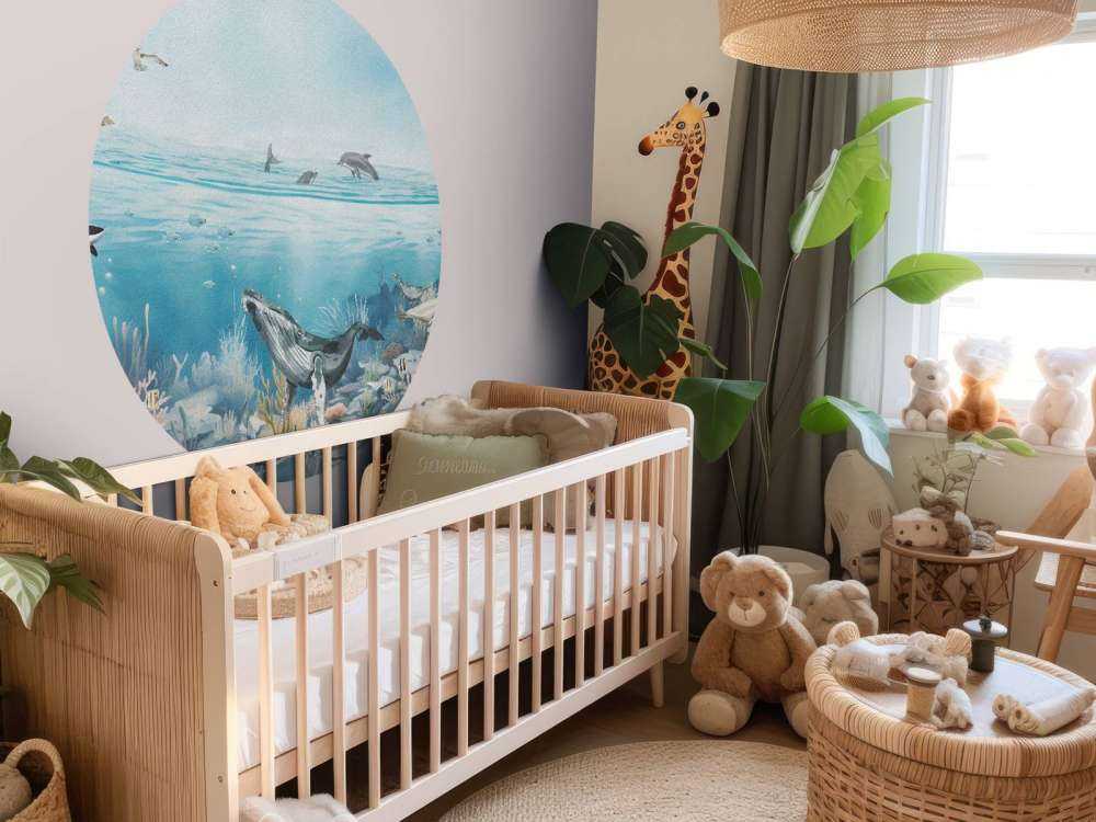 Ocean Landscape with Animals in Color