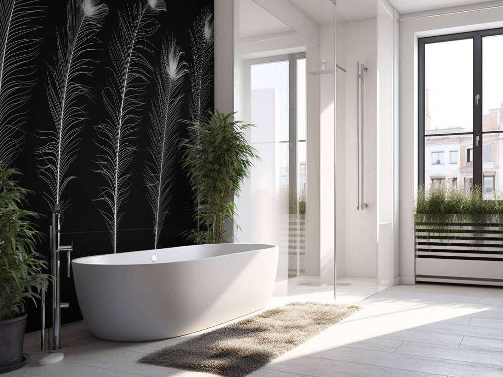 White peacock feathers