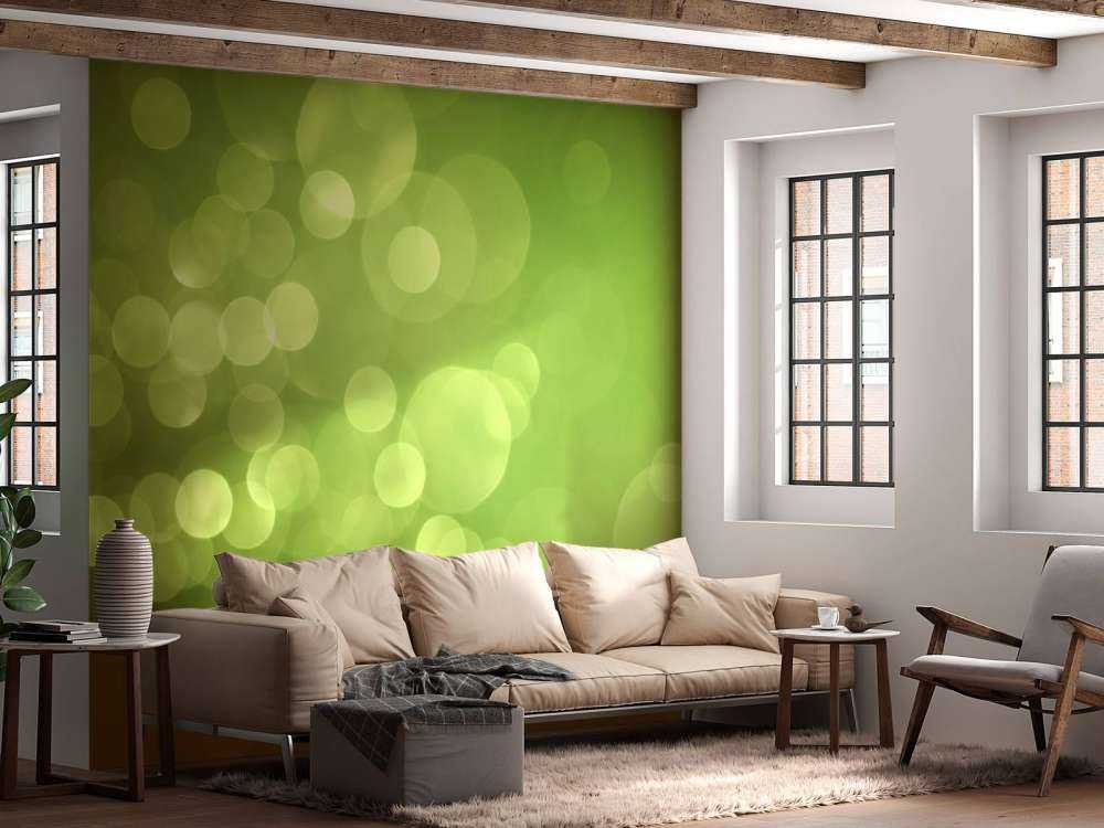 Abstract green circles