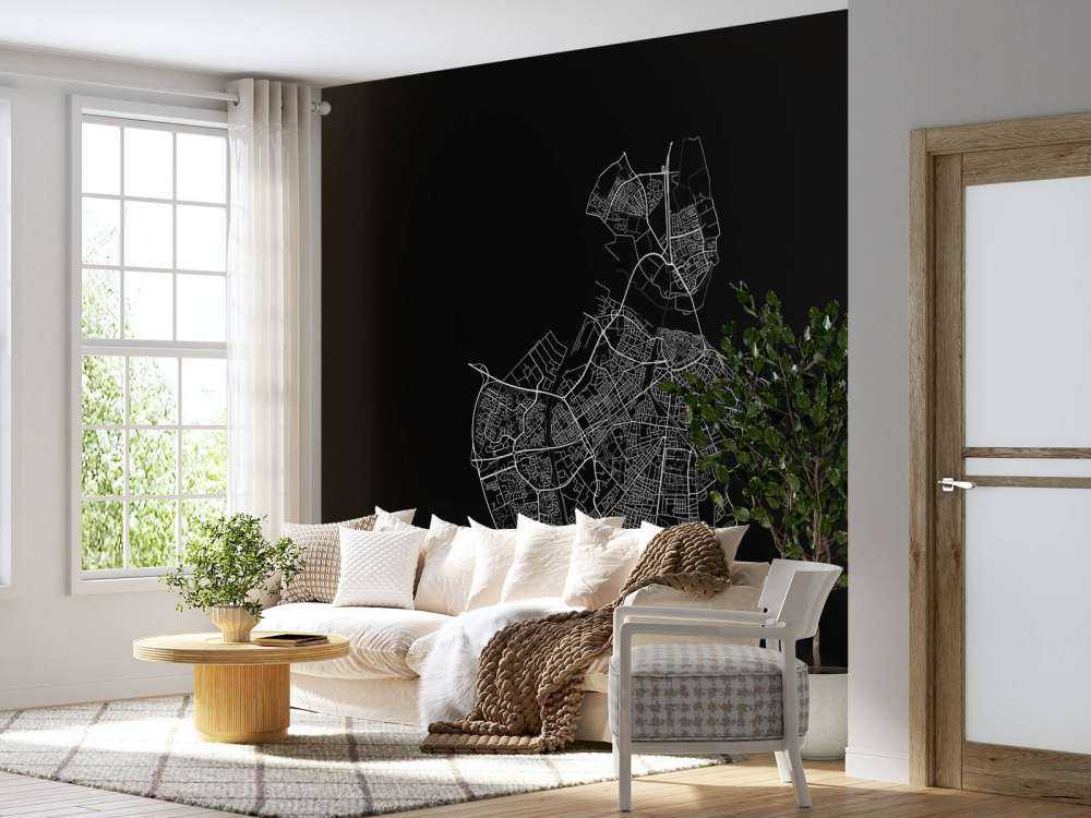 Map of Nijmegen, black