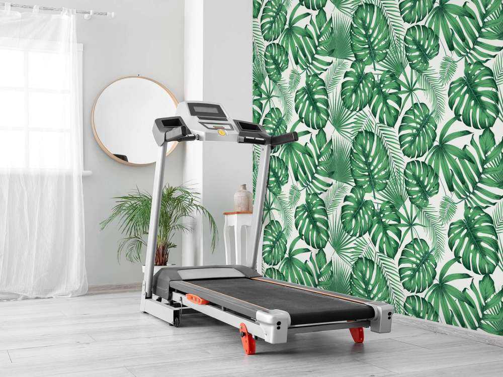 Tropical leaves, green