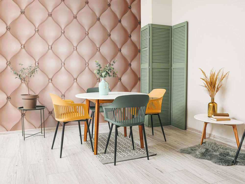 Chic pink caped wall