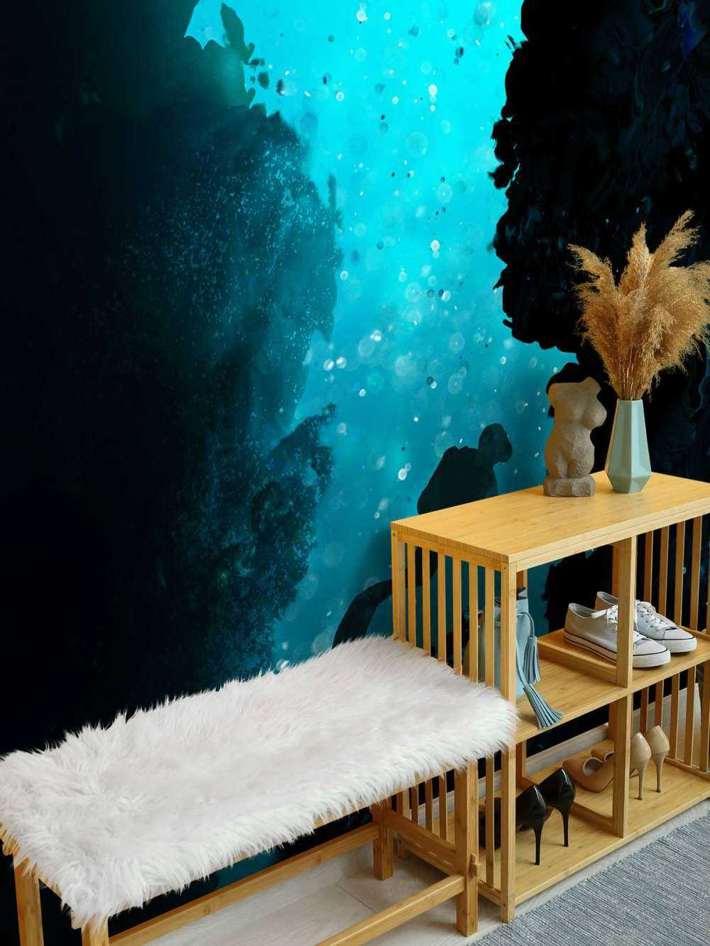 Scuba diver in a cave