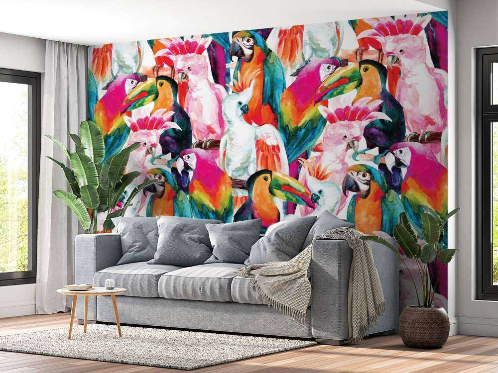 Tropical coloured birds