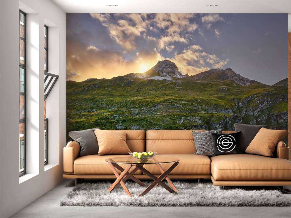 Sunset at a reservoir