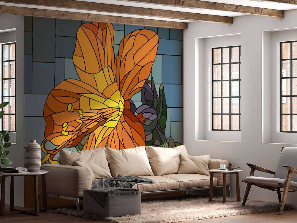 Colourful orange flower