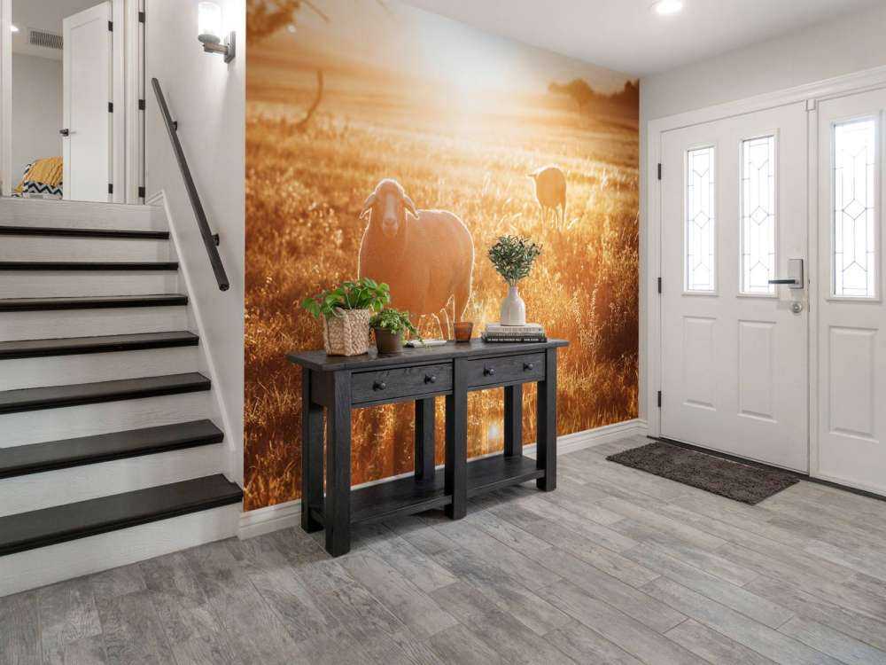 Sheep in beautiful pasture