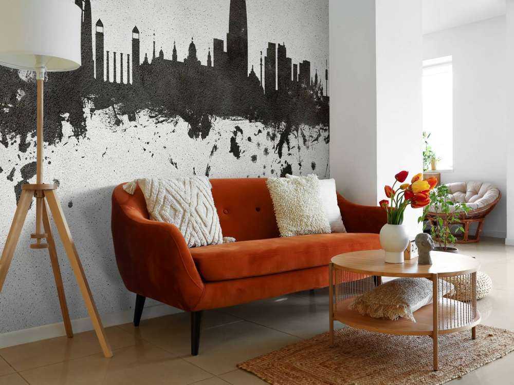 Watercolor skyline, Barcelona