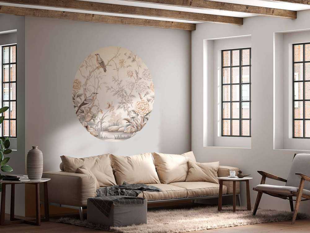 Drawn flower landscape