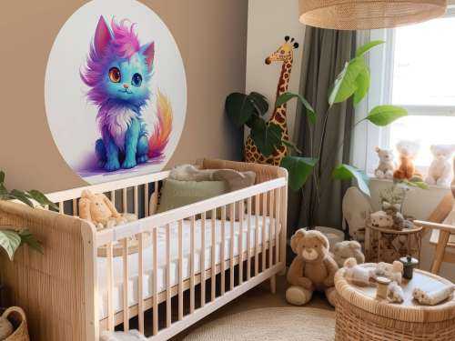 Rainbow baby cat