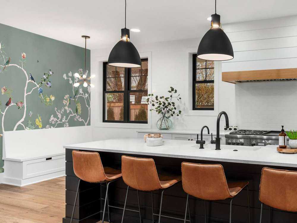 Birds in Garden Panorama 6