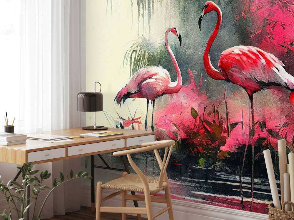 Carmine Flamingo Sketch