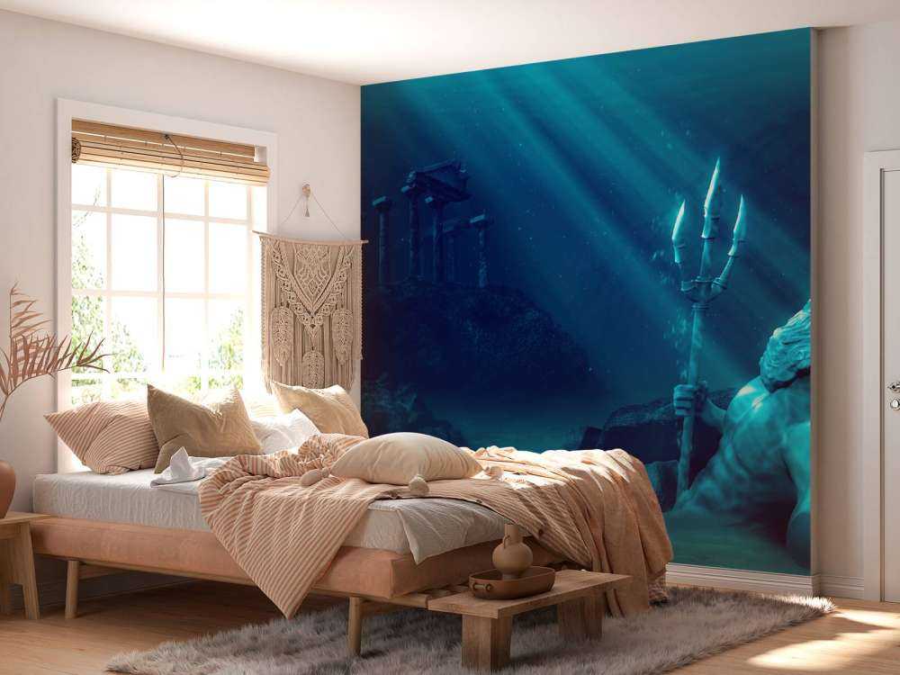 Atlantis with statue