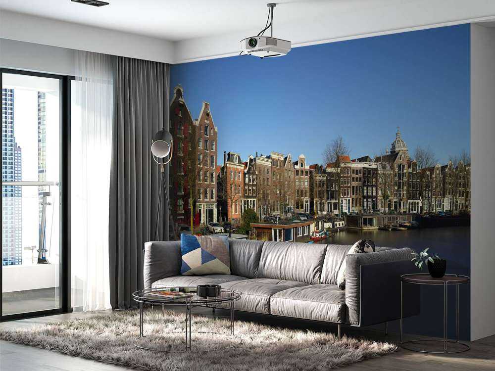 Houseboats along the canal