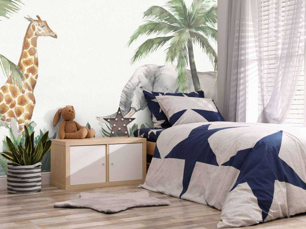 Colorful jungle animals