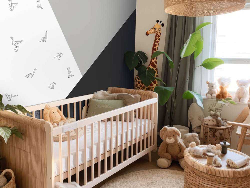 Black and white triangles with dinosaurs