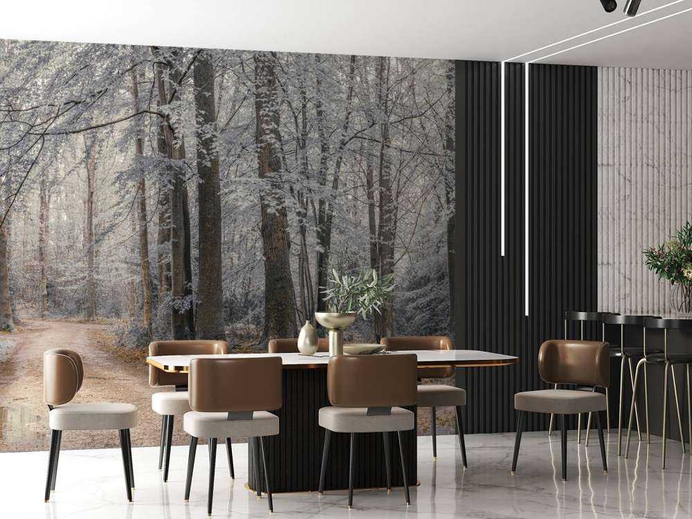 Trees with white leaves