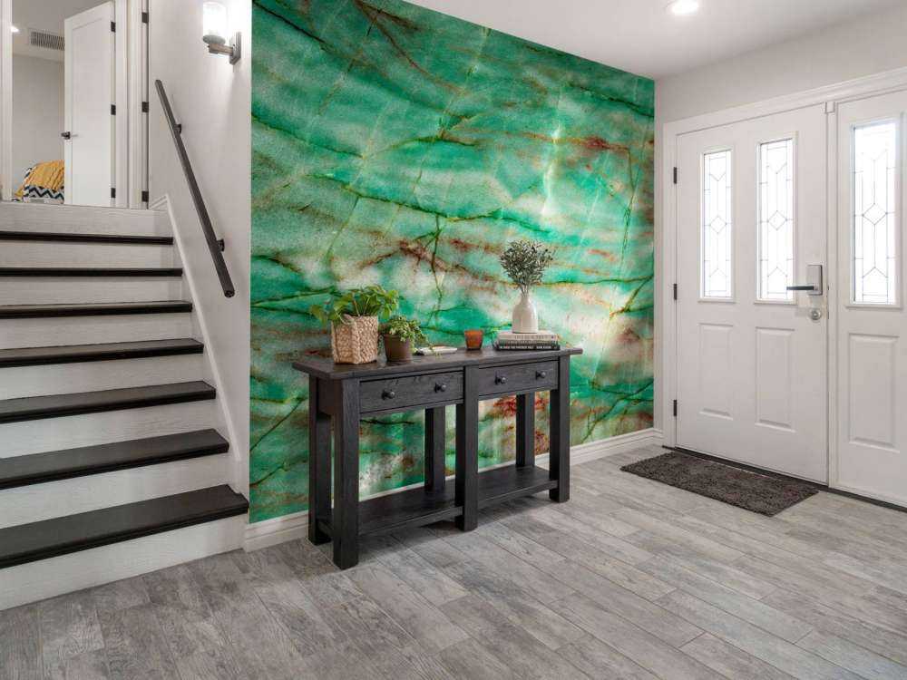 Green striped marble