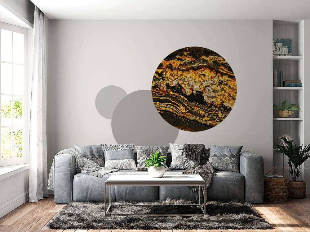 Black gold coloured marble