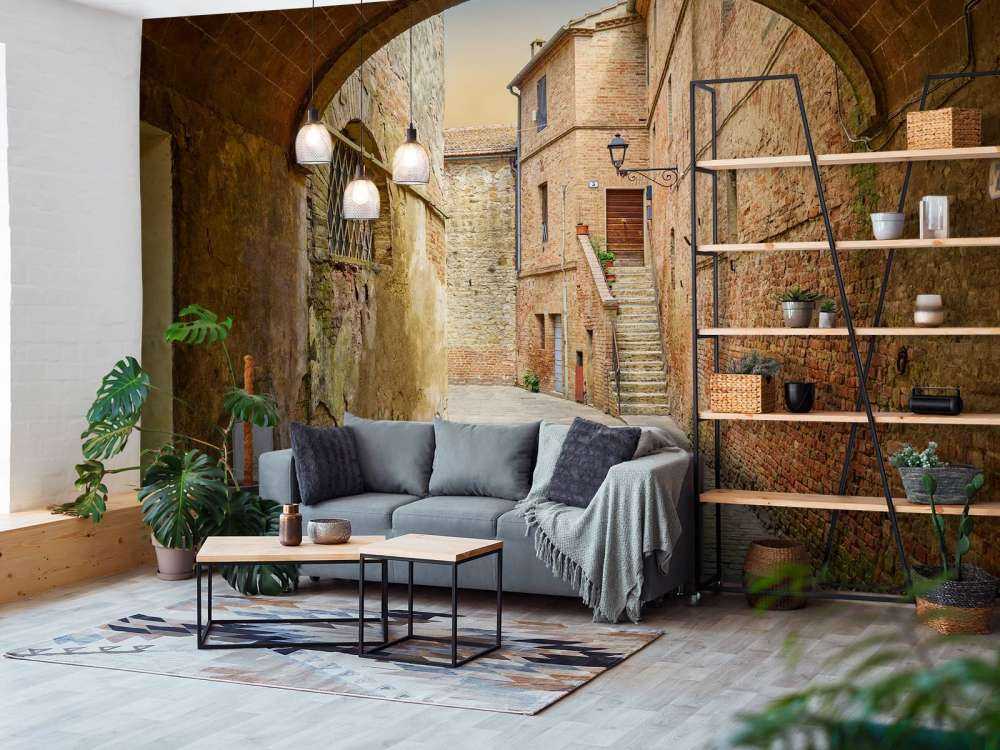 Narrow arched street