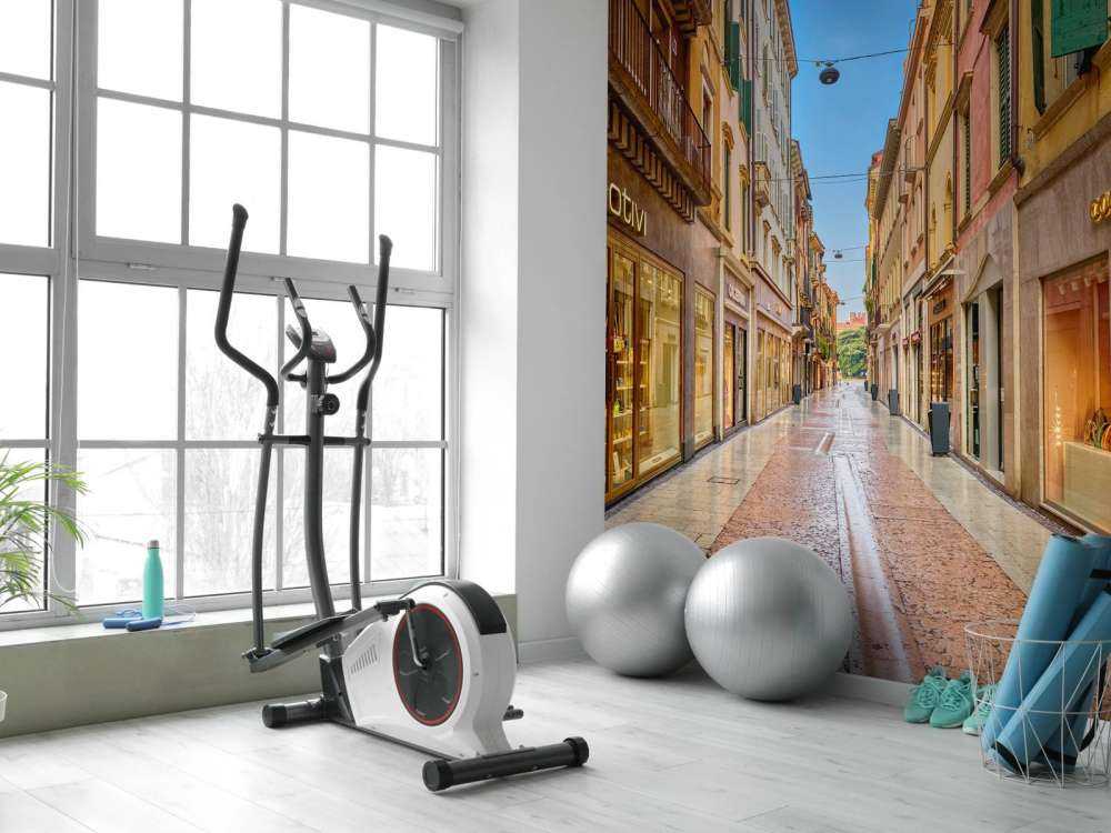 Shopping street early morning