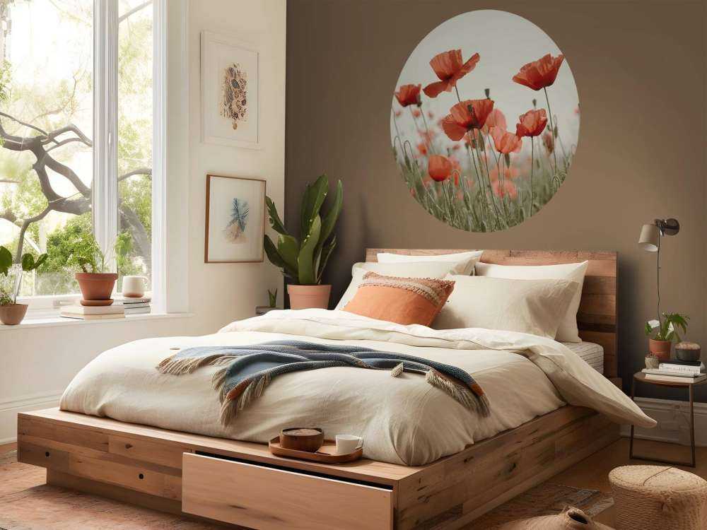 Poppies in vintage colours