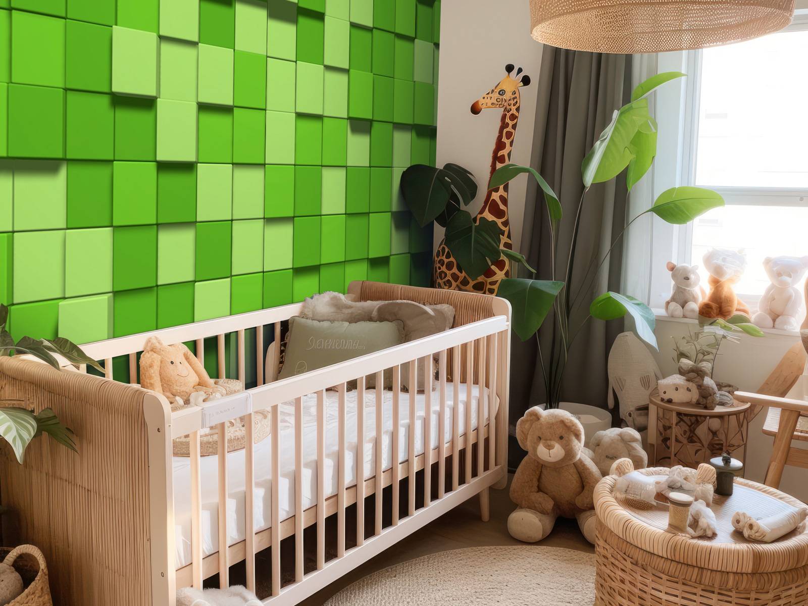 3D Minecraft blocks of grass