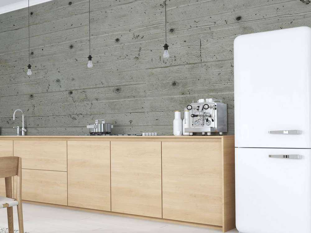 Concrete with wood look