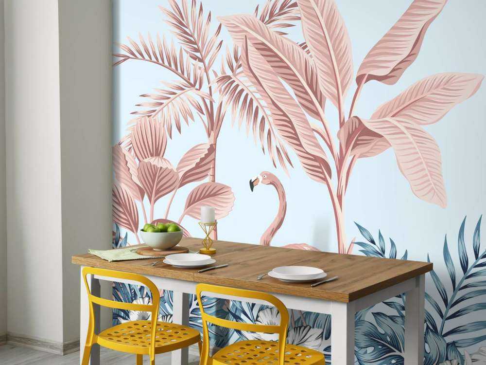 Pink tropical jungle