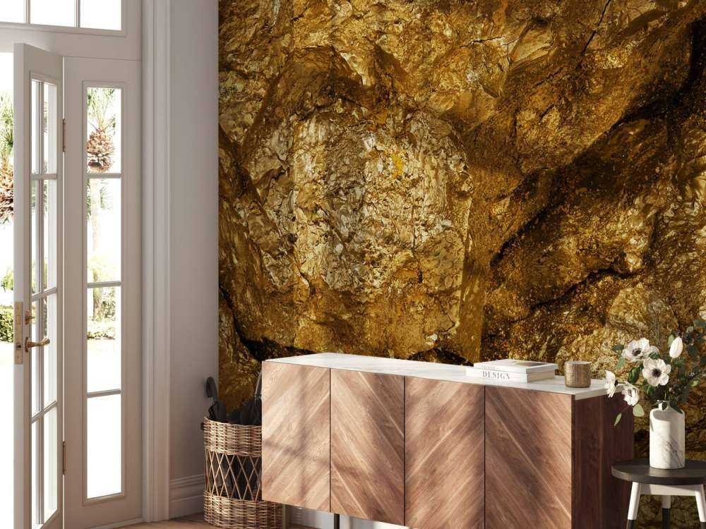 Golden stone, close-up