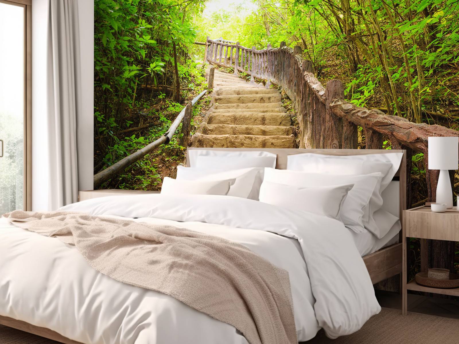 Stairs in a forest
